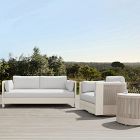 Porto Aluminum Outdoor Sofa (75"), Swivel Chair &amp; Side Table (18")