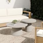 Concrete Pedestal Outdoor Nesting Coffee Tables (24"&ndash;44")