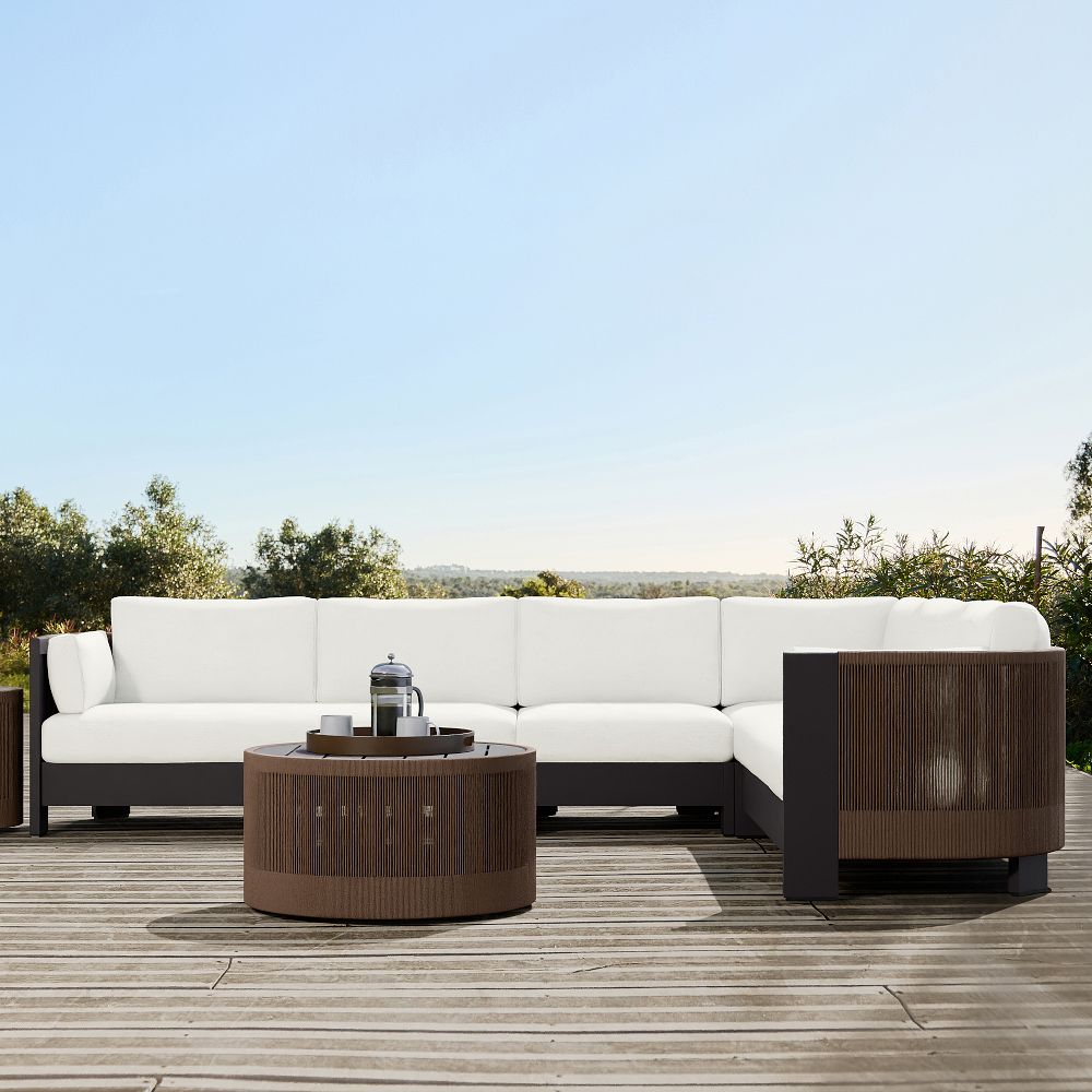 Porto Aluminum Outdoor 4-Piece L-Shaped Sectional (129") by West Elm