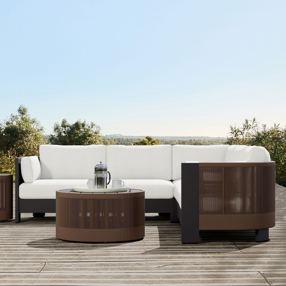 Porto Aluminum Outdoor 3-Piece L-Shaped Sectional (99") by West Elm