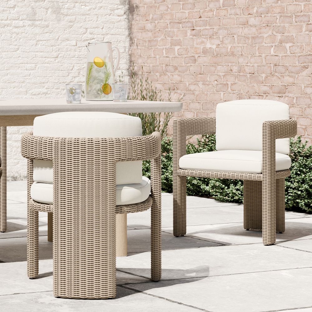 Westport Wicker Outdoor Barrel Dining Chair (Set of 2) by West Elm