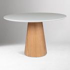 Valentine Lacquered Glass &amp; Wood Dining Table (47")