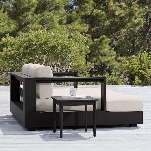 Open Box: Telluride Aluminum Outdoor Swivel Chair - Crosshatch