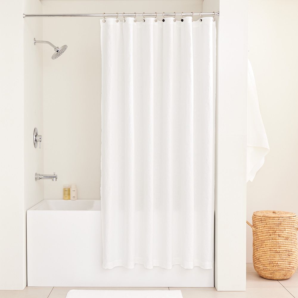72 x 84 - European Flax Linen Shower Curtain