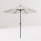Open Box: 9' Round Outdoor Patio Umbrella, Rustproof Aluminum Tilt Frame - Sunbrella® White, Stone Black