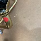 Open Box: Andie Swivel Desk Chair - Performance Chunky Boucle White, Antique Brass