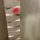 Open Box: Cantilever Textured Wood Wall Mirror (28"W x 40"H) - Blonde