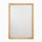 Open Box: Cantilever Textured Wood Wall Mirror (28"W x 40"H) - Blonde