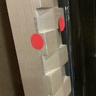 Open Box: Cantilever Textured Wood Wall Mirror (28"W x 40"H) - Blonde