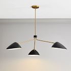 Open Box: Curvilinear Mid-Century Chandelier (55") - Antique Brass/Dark Bronze