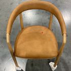 Open Box: Irvine Leather Dining Chair - Ludlow Leather Sesame, Blonde