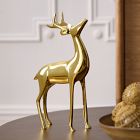 Open Box: Metal Reindeer Object, Standing - Brass