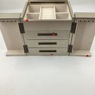 Open Box: Modern Fluted Jewelry Box, Cube (10"H) - Champagne