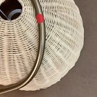 Open Box: Rattan Bubble Floor Lamp (60") - Light Bronze/White