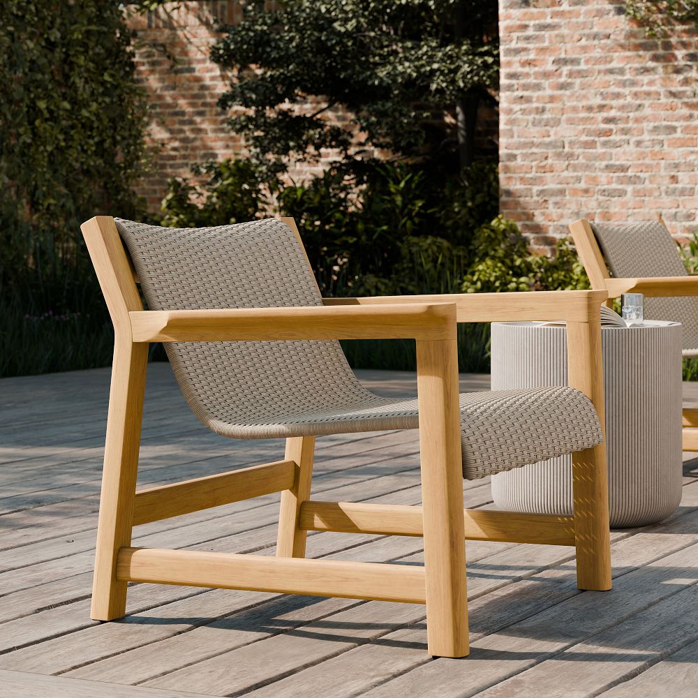 Cassis Outdoor Teak Lounge Chair by West Elm