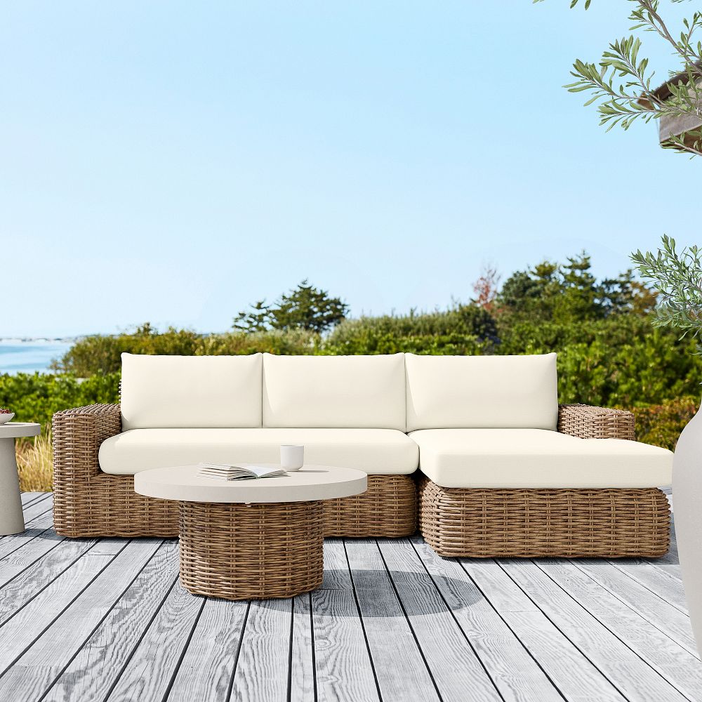 Westport Wicker Outdoor 2-Piece Chaise Sectional (105") by West Elm