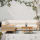 Baycrest Outdoor Teak 3-Piece L-Shaped Sectional (95")