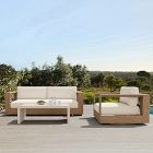 Telluride Outdoor Sofa (72"&ndash;92"), Swivel Chair &amp; Syros Coffee Table (44") Set