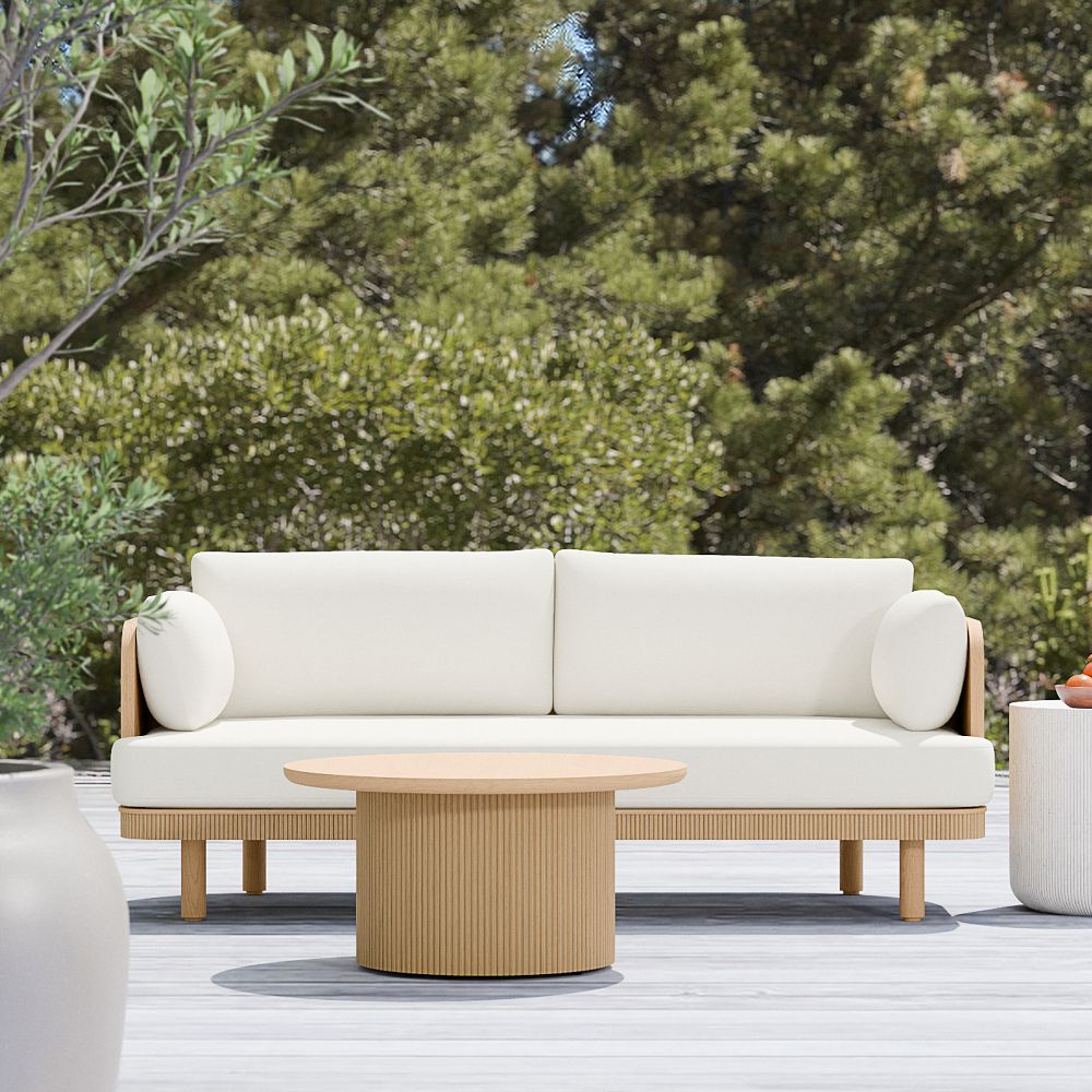 Ellington Outdoor Terrawood Sofa (76") by West Elm