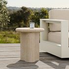 Menorca Faux Travertine Outdoor Side Table (18")