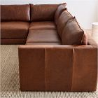 Melbourne Leather 3-Piece L-Shaped Sectional (116"&ndash;126")