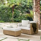 Coastal Outdoor Lounge Chair &amp; Ottoman Set