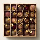 Small Flocked Ball Ornaments (Set of 25) - Warm Tones