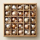 Small Glass Ball Ornaments (Set of 25) - Champagne