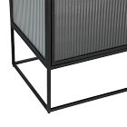Ridged Glass &amp; Metal Buffet (35.5"&ndash;71")