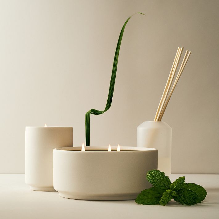 journey out west tobacco mint candle West Elm Homescent, Glass Diffuser, 3.4 oz, Mint Tea, West Elm