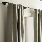 Open Box: European Flax Linen Light Filtering Curtain (48"W x 84"L) - Celadon Melange