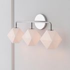 Sculptural 3-Light Faceted Sconce