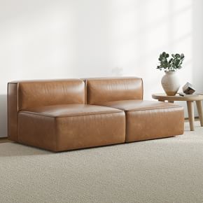 Remi Leather 2-Piece Armless Sofa (70