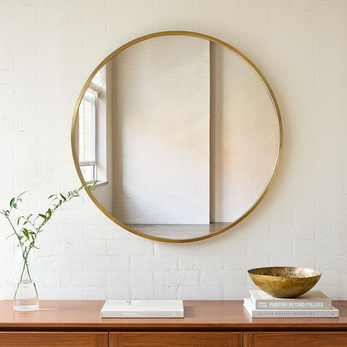 Metal Frame Round Wall Mirror | West Elm