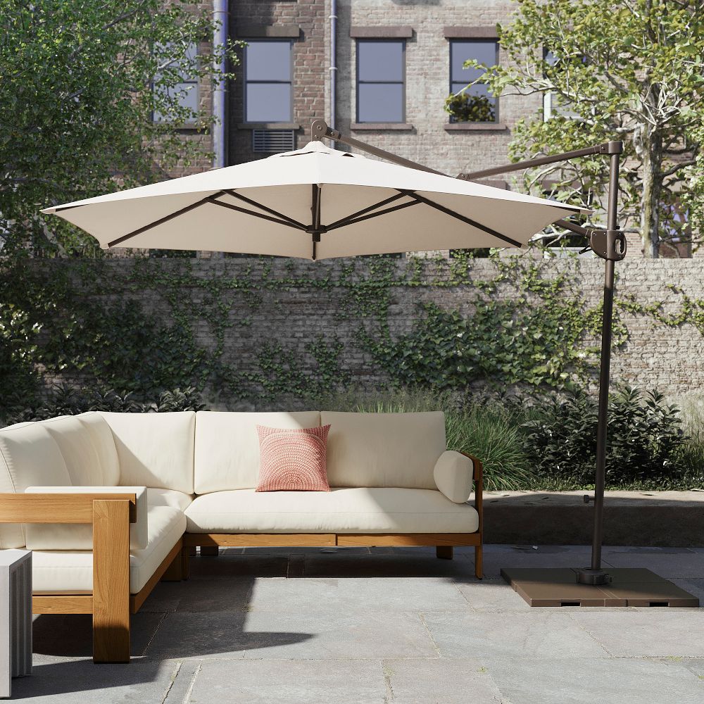 Round Cantilever Outdoor Patio Umbrella (10') by West Elm