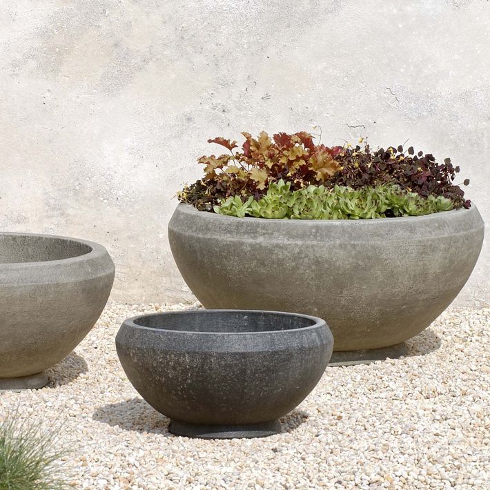 Giulia Cast Stone Planters Indoor/Outdoor | West Elm