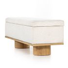 Round Plinth Legs Storage Bench (55")