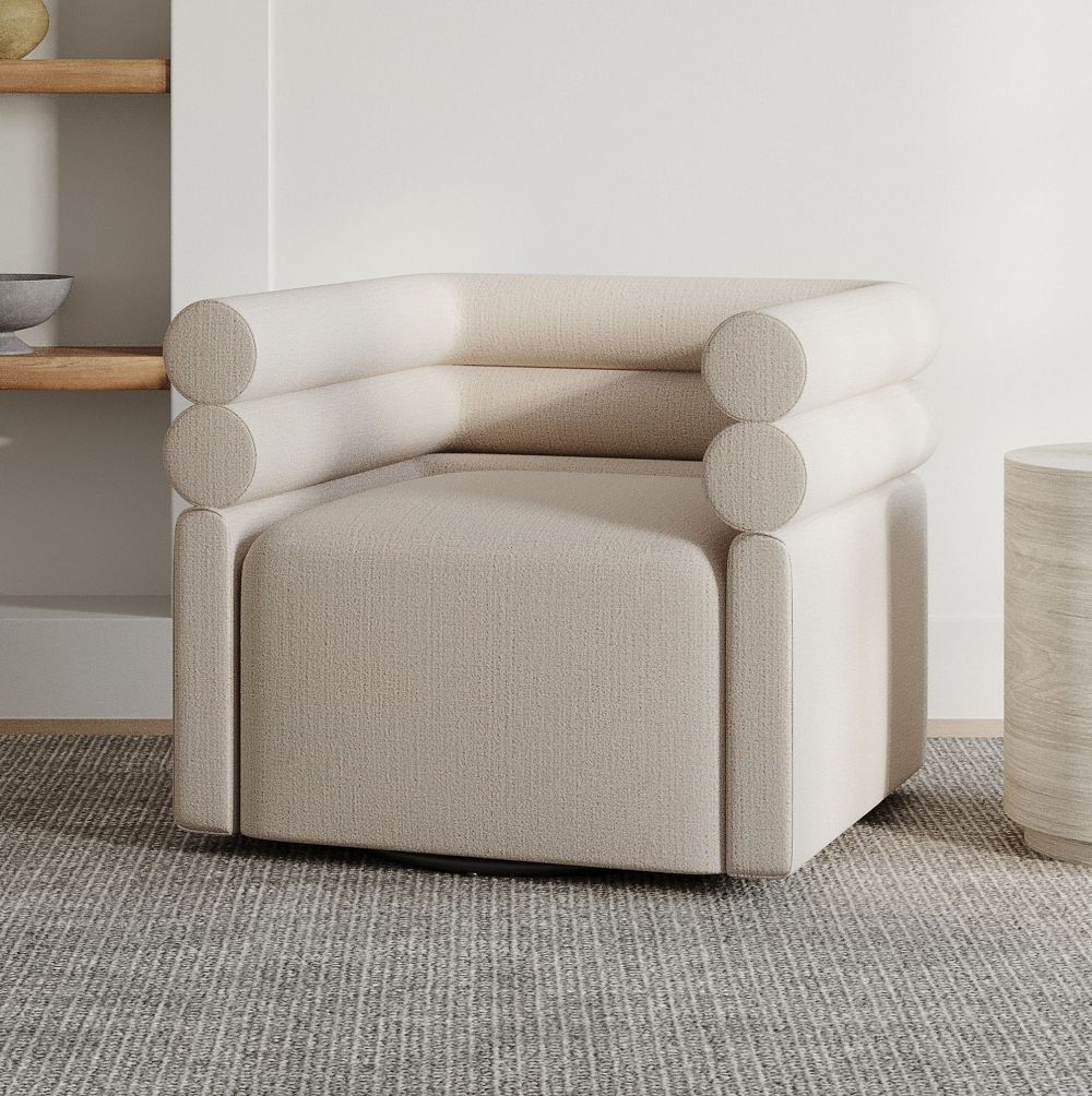 Voohres Channeled Swivel Chair by West Elm