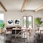 Wrapped-Arm Upholstered Dining Chair 