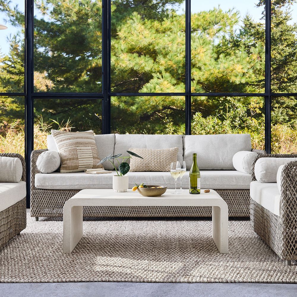 Coastal Wicker Outdoor Sofa (76"-86") by West Elm