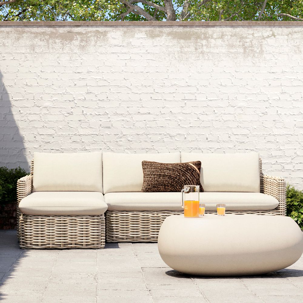 Westport Wicker Slim Profile Outdoor 2-Piece Chaise Sectional (91.5") by West Elm