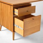 Mid-Century Modular Desk w/ File Cabinet (70") - ADA