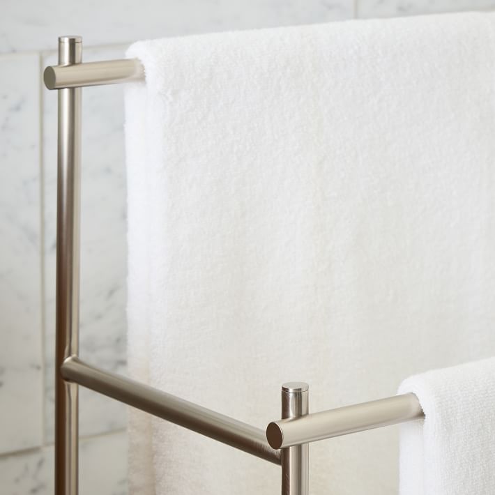 Portasciugamani A Terra Kings Brand | Cromato E Moderno | 2 Barre | Salvaspazio Per Bagno