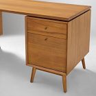 Mid-Century Modular Desk w/ 2 File Cabinets (70") - ADA