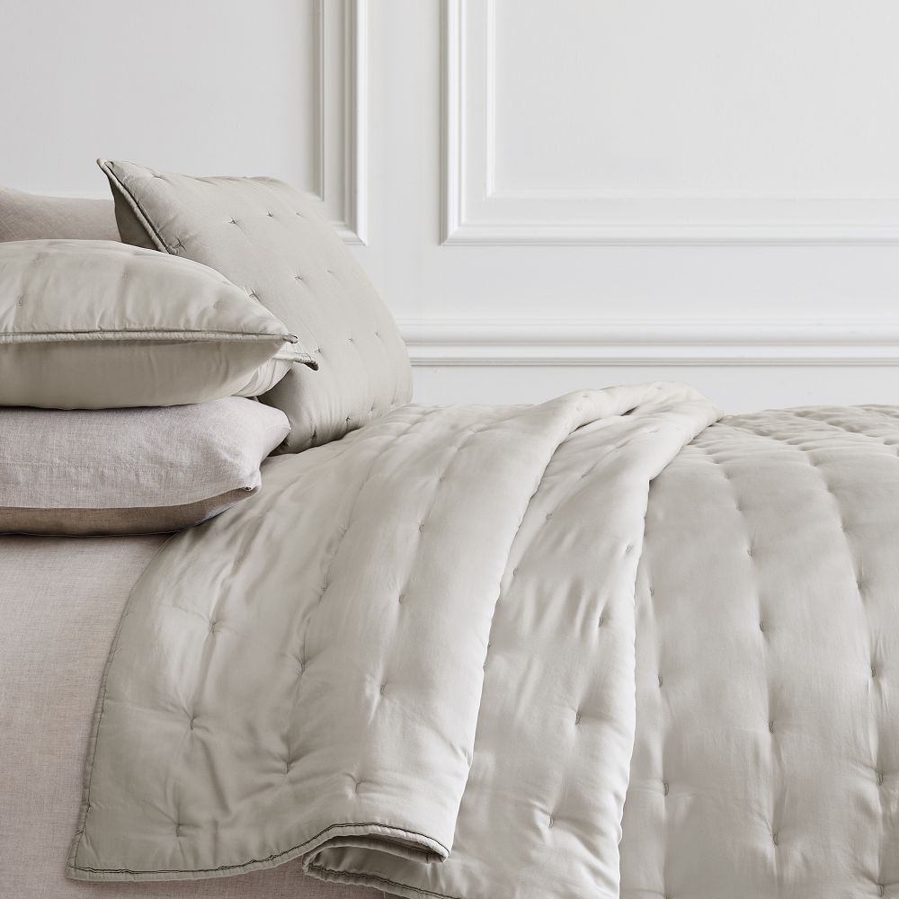Silky TENCEL™ Crescent Stitch Quilt & Shams