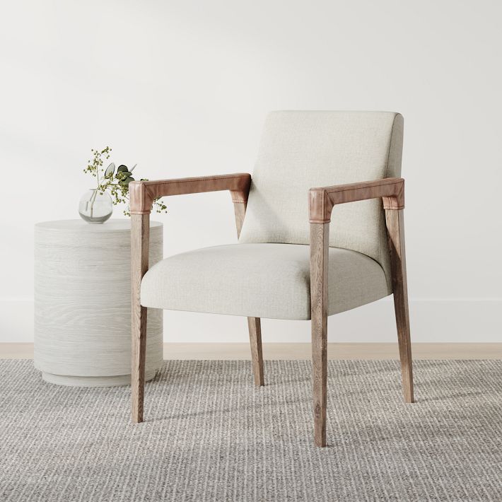 Wrapped-Arm Upholstered Dining Chair | West Elm Wrapped-Arm Upholstered Dining Chair | West Elm