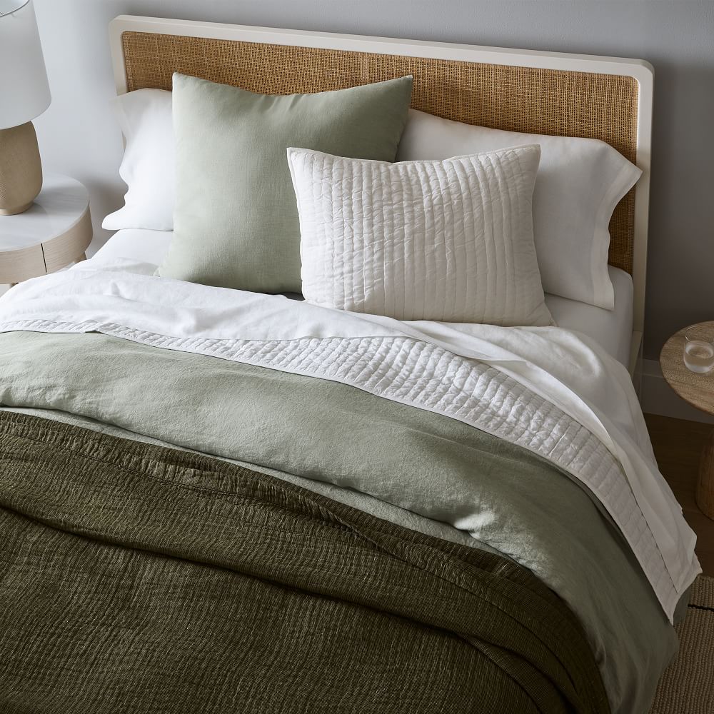 Airy Cotton Voile Solid Quilt & Shams (cali king)
