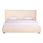 Simple Modern Upholstered Bed - Cream