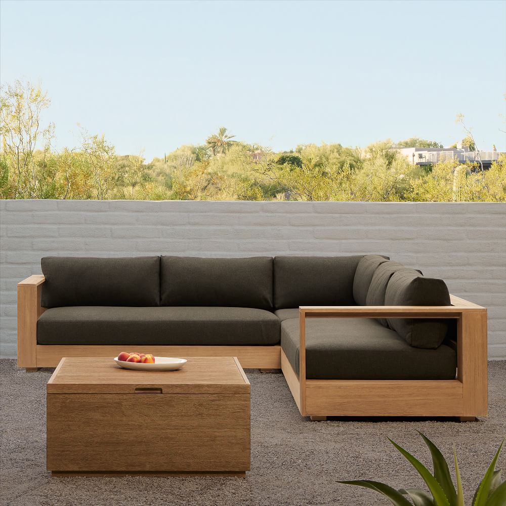 Telluride Outdoor 3-Piece L-Shaped Sectional (115") by West Elm