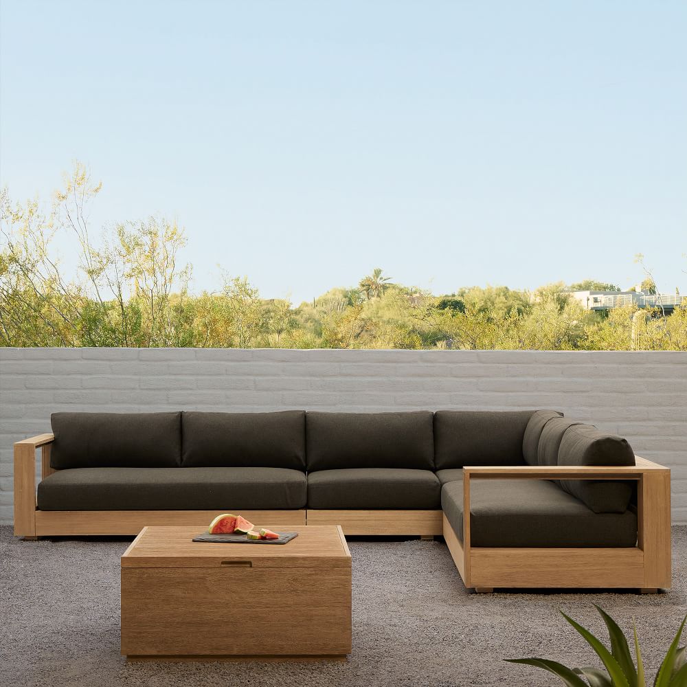 Telluride Outdoor 4-Piece L-Shaped Sectional (115") by West Elm